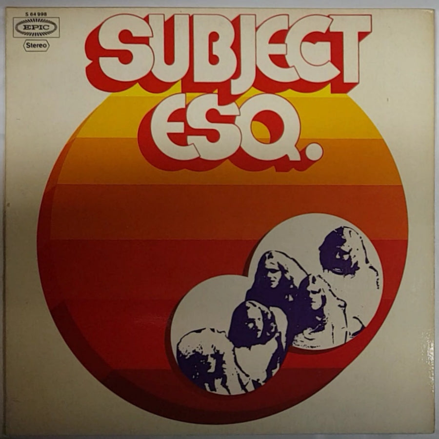 Subject ESQ LP 1972 GER 1st Pressing on Epic. VERY RARE. Porthole Records